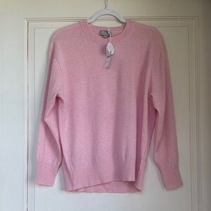 NEW With Tag J. Crew Soft Pink Cashmere Crewneck Sweater